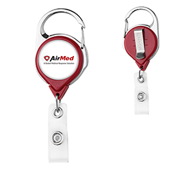 Carabiner Badge Reel with Belt Clip